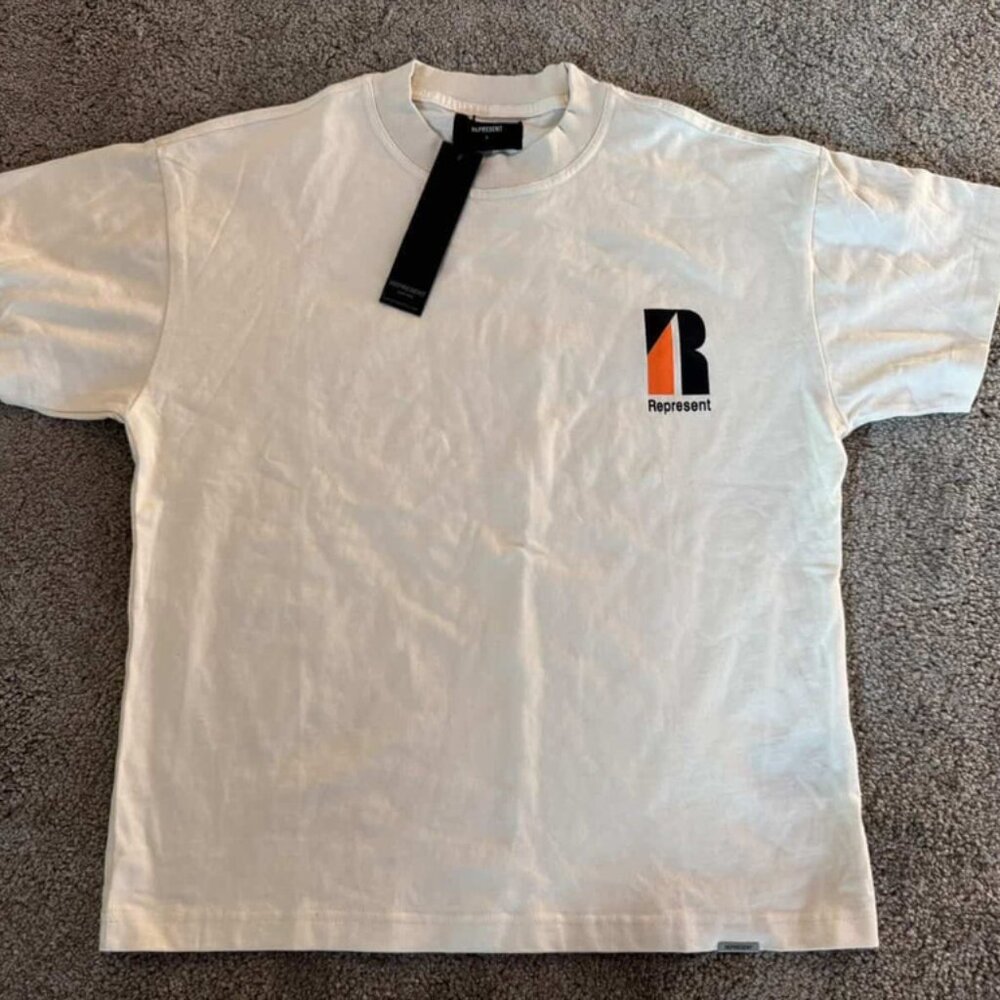 Represent Decade of Speed T-Shirt Cream Size S NWT